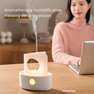 Raindrop Aroma Diffuser – Ultrasonic Humidifier with Fragrance and Light