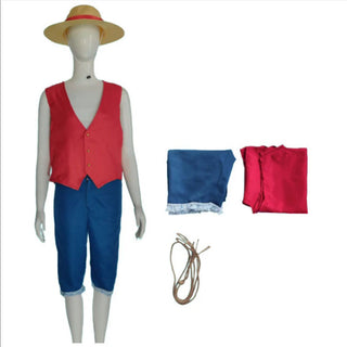 Luffy Cosplay Costume – One Piece Anime Outfit Set for Adults