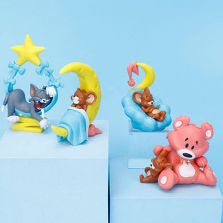 Sleepy Tom n Jerry Figurines | Cute Car Decor Gifts for Sleepy Heads