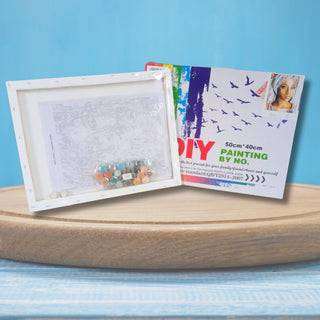 DIY - Paint By Number (Lady in Scarf Portrait) | Silk Serenity Easy PBN Kit