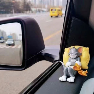 Sleepy Tom n Jerry Figurines | Cute Car Decor Gifts for Sleepy Heads
