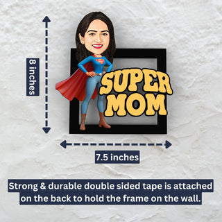 Personalized Mom Caricature Frame  | Gift for a Super Mom