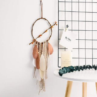 Pastel Feather Dreamcatcher – Handmade Boho Wall Décor