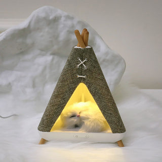 Cat in Camp Lamp