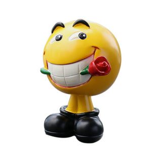 Cute Emoji Desk Decor | PolyResin Emoticon Figurines for Car Dashboard - Geekmonkey