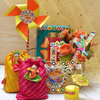 Vibrant Festivities Basket - Premium Holi Hamper