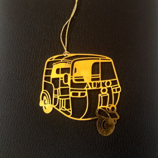 Indian Tuk Tuk Metal Bookmark with Tassel