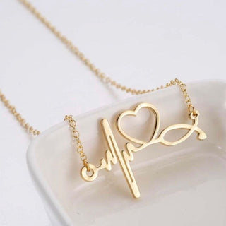 Golden Heartbeat Necklace