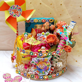 Vibrant Festivities Basket - Premium Holi Hamper
