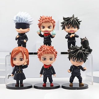 Jujutsu Kaisen Mini Figure Set – 6-Piece Anime Collectible Chibi Figurines