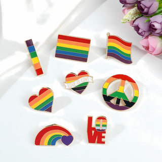 Vibrant Rainbow Enamel Pins