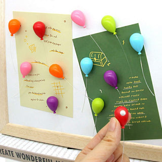Balloon Shaped Fridge Magnets (set of 6)