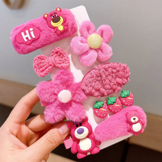 FuzzyFun Baby Girl Hair Clip Sets – Soft n Cute Animal n Flower Hair Accessories