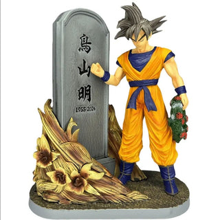 Goku Honors Toriyama Statue : Legend Never Dies