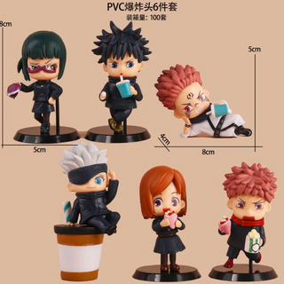 JJK Snack Squad – Sorcerers n Snacks Edition Figurines (6pc Set)