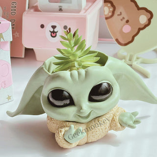 Mandalorian Desk Planter | Yoda Planters for Office Desk