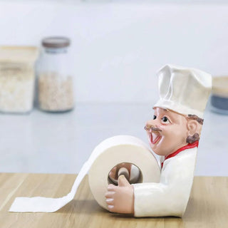 Chef Tissue Paper Holder | Cute Wall Mounted Tissue Roll Holder