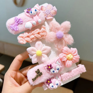 FuzzyFun Baby Girl Hair Clip Sets – Soft n Cute Animal n Flower Hair Accessories