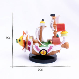 One Piece Ship Miniature | Cute Luffy Ship Figurine Collectible (6cm)