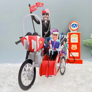 Biker Greeting PopUp Card | Happy Birthday Greeting for Bikers