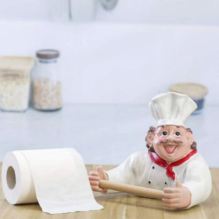 Chef Tissue Paper Holder | Cute Wall Mounted Tissue Roll Holder