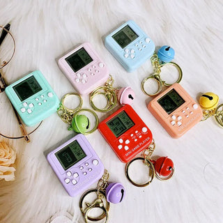 Retro Handheld Game Keychain | Tiny Nostalgic Gaming Console With Keyring