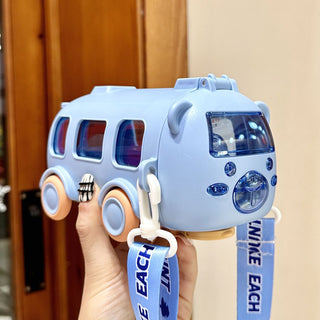 Pookie Bear Bus Sipper | Bottle With Straw n Straps - 500mL