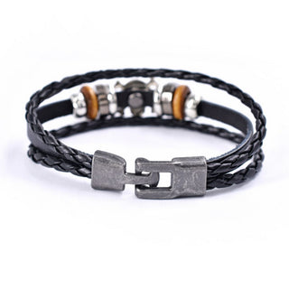 One-Piece Pirates Bracelet | Multi-Layer Leather Bracelet with Metal Charm