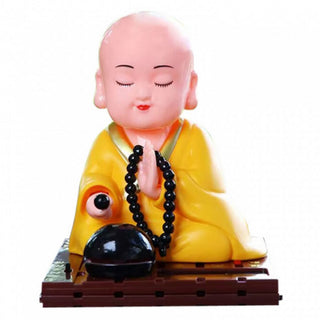 Little Buddha Solar Statue | Good Fortune Decoration Ornament