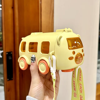 Pookie Bear Bus Sipper | Bottle With Straw n Straps - 500mL