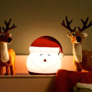Santa LED Night Light | Silicone Touch Sensor Claus Lamp