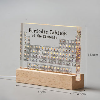 Periodic Table Light with 83 Real Samples