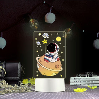 Astronaut Acrylic Lamp - Colored Lamp | 3D Look Acrylic Holographic Lamp