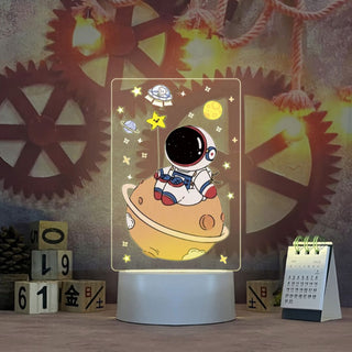 Astronaut Acrylic Lamp - Colored Lamp | 3D Look Acrylic Holographic Lamp