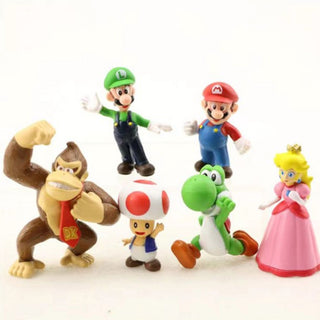 Mario Luigi Figurine Set | My Favorite Plumber Set of 6 Figurines