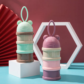 Cute Portable Baby Food Storage | 3 Layer - Milk Powder Storage Box Bottle Container