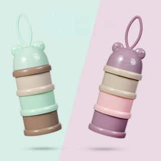 Cute Portable Baby Food Storage | 3 Layer - Milk Powder Storage Box Bottle Container