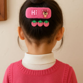 FuzzyFun Baby Girl Hair Clip Sets – Soft n Cute Animal n Flower Hair Accessories