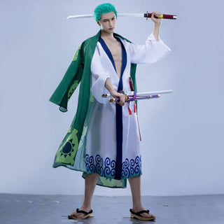 Roronoa Zoro Cosplay Costume | Anime Cloak Wano Country Kimono