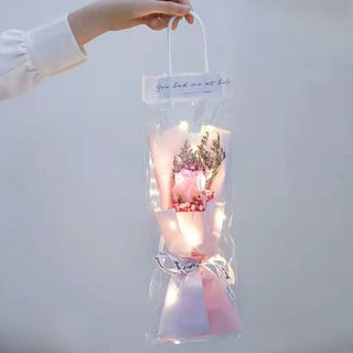 Artificial Flowers Bouquet | Valentine's Day Flower Arrangement with Light