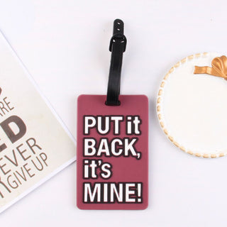 Funny Text Luggage Tag | Baggage Identifier Tags for Travellers