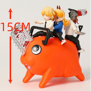 Denzi Riding Pochita Figurine Set