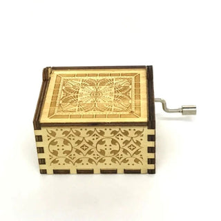 Friends Music Box - Hand Crank Wood Box