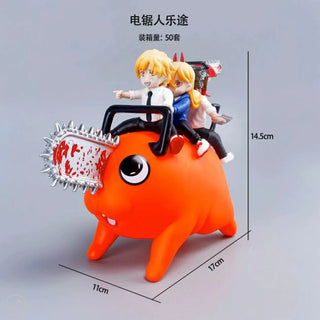 Denzi Riding Pochita Figurine Set