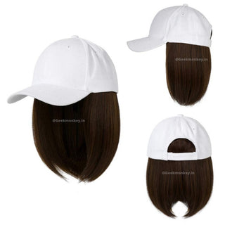 Brown Baseball Cap Wig