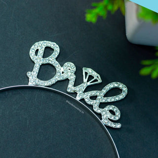 bride tiara - silver rhinestone