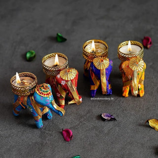 handmade elephant candle holder