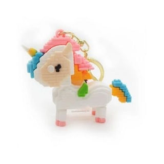Unicorn Keychain - Building Blocks Style