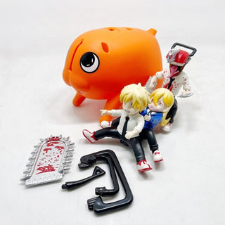 Denzi Riding Pochita Figurine Set