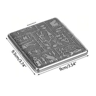 Carved Cigarette Case - Vintage Style Carved Metal Case